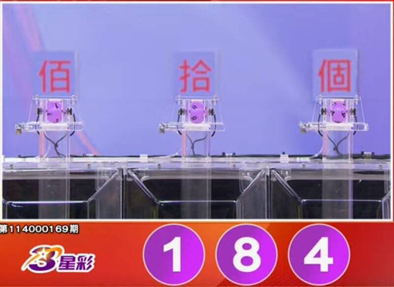 3星彩开奖号码。(撷取自三立iNEWS《全民i彩券》) 3星彩开奖号码。(撷取自三立iNEWS《全民i彩券》)