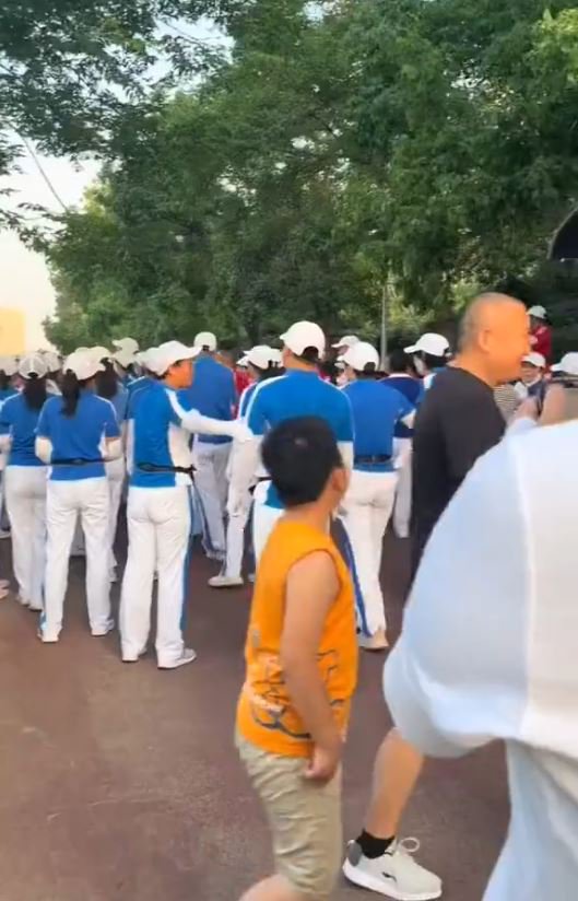 红蓝大妈公园遭遇变互殴 网民“看得极度舒适”