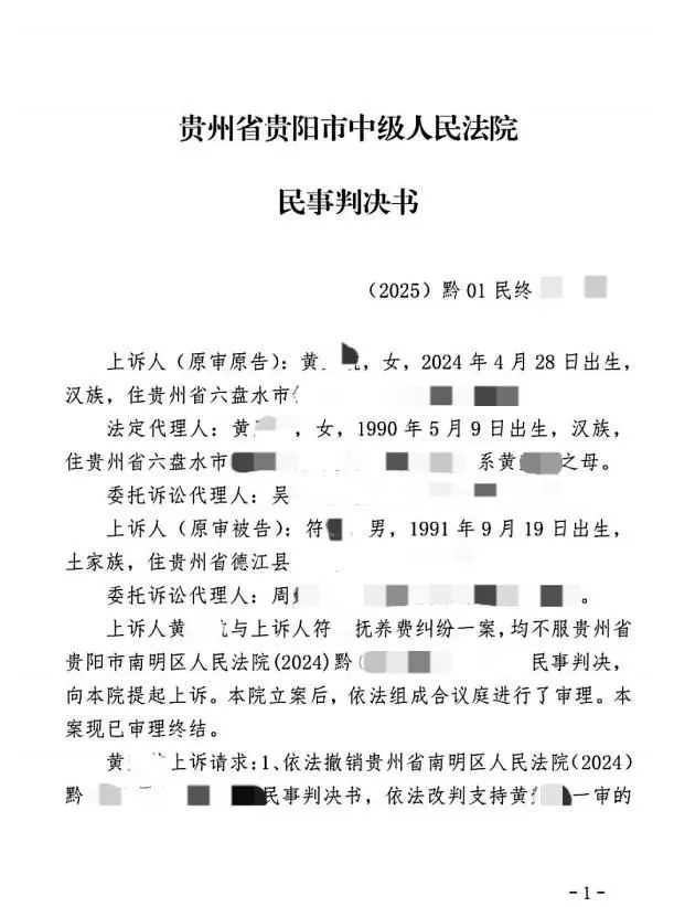 网红出轨粉丝意外产子不给抚养费 法院作终审判决