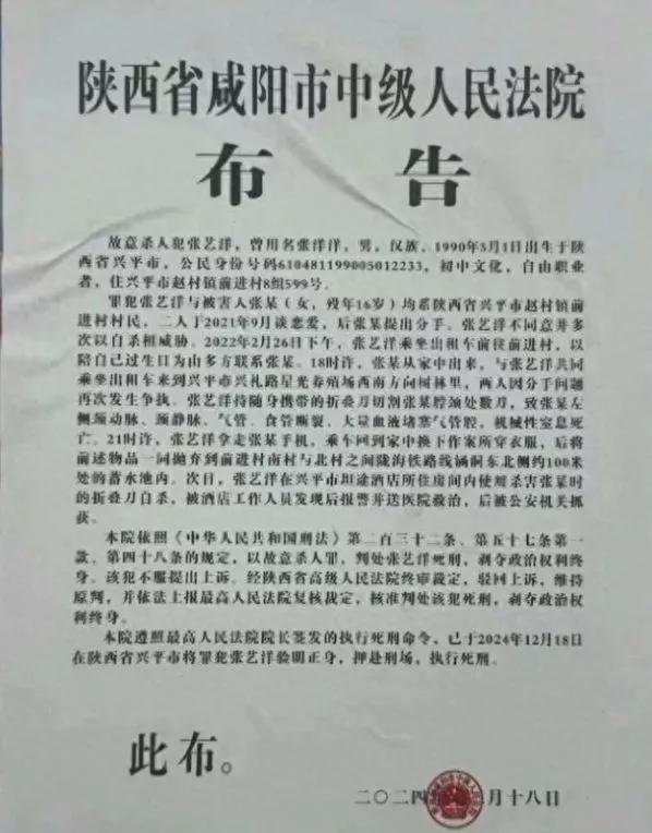 被枪决的明星张艺洋杀人细节曝光!用折叠刀切割女友脖颈