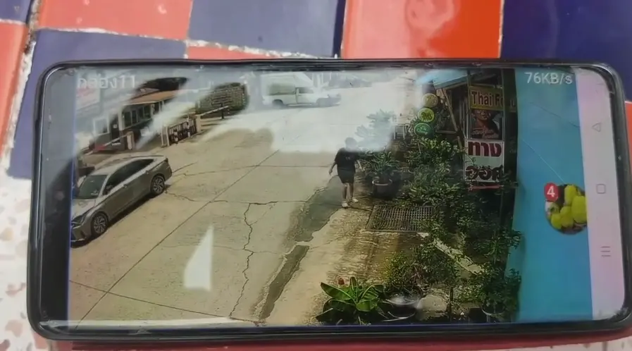 ▲监控显示，子希最后拐进了曼谷的一条小巷子 受访者供图