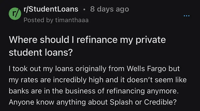 Reddit社群上的求助帖