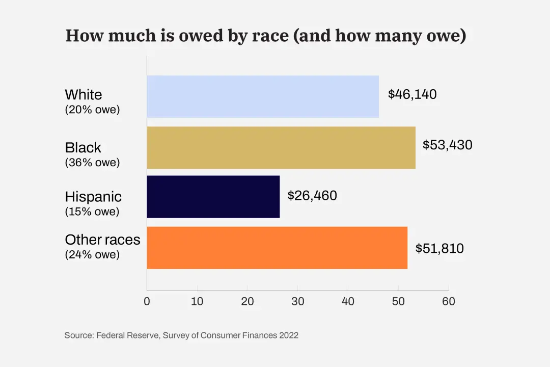 按种族划分的债务