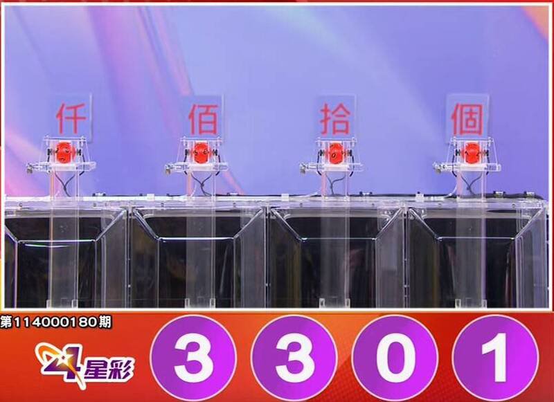 4星彩开奖号码。(撷取自三立iNEWS《全民i彩券》) 4星彩开奖号码。(撷取自三立iNEWS《全民i彩券》)
