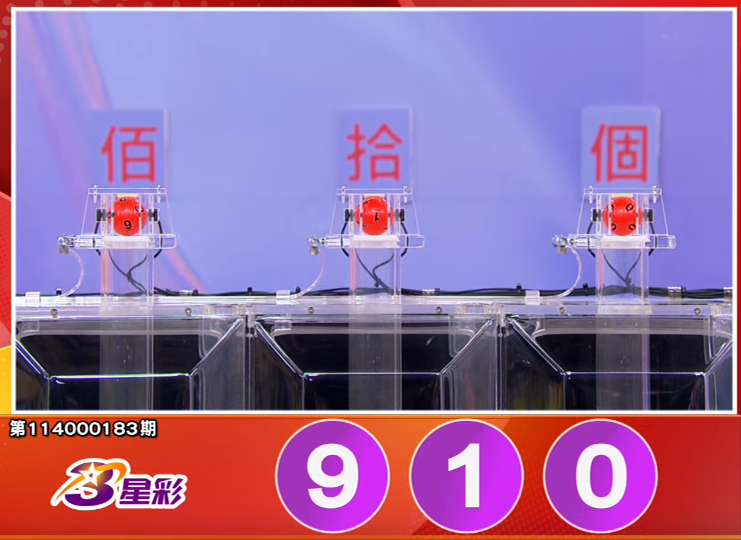 3星彩开奖号码。(撷取自三立iNEWS《全民i彩券》) 3星彩开奖号码。(撷取自三立iNEWS《全民i彩券》)
