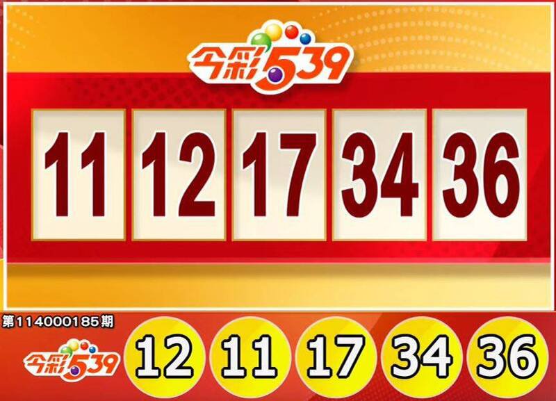 今彩539、39乐合彩开奖号码。（撷取自三立iNEWS《全民i彩券》）