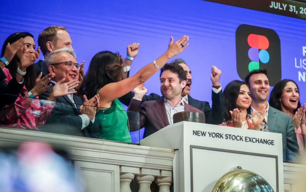 Figma联合创始人Dylan Field于周四在纽约证券交易所敲响开市钟。