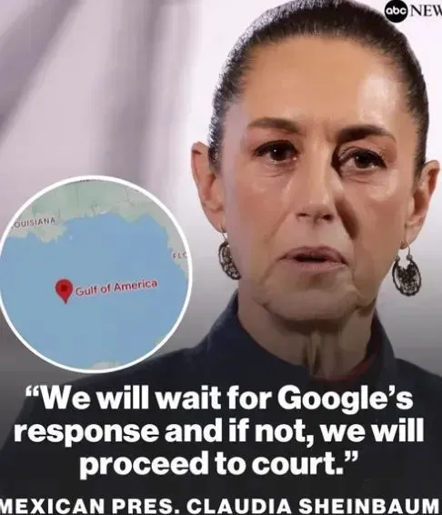 ·辛鲍姆回应谷歌地图把墨西哥湾改名为“美国湾”。(视频截图)