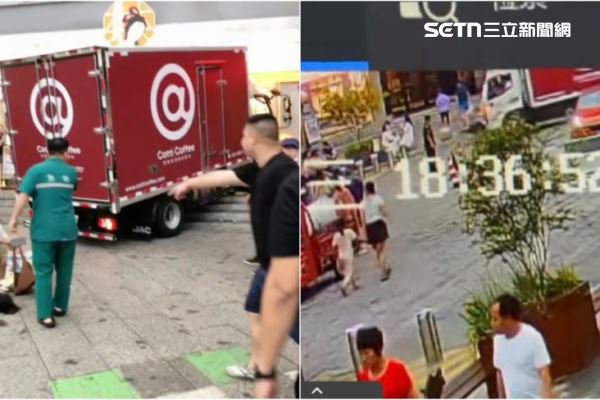 大陸湖南一輛貨車貨車撞進奶茶店，造成至少３人死亡。（圖／翻攝微博）