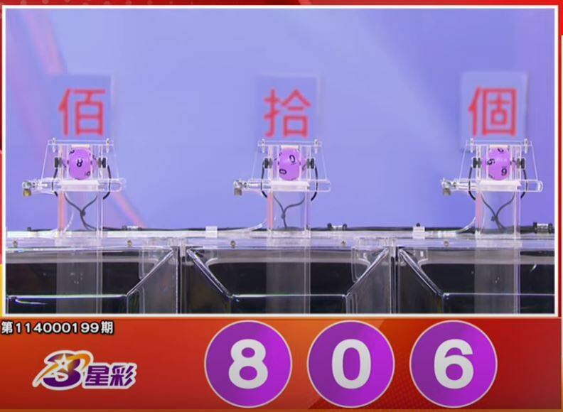 3星彩开奖号码。（撷取自三立iNEWS《全民i彩券》）