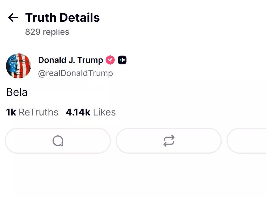 川普突发神秘贴文!大票网友疯猜