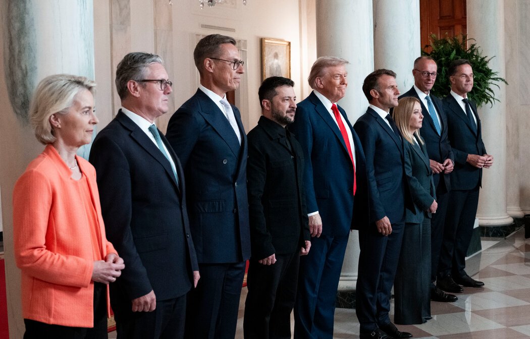 乌克兰总统泽连斯基和其他欧洲领导人周一在白宫与美国总统特朗普举行了会晤。