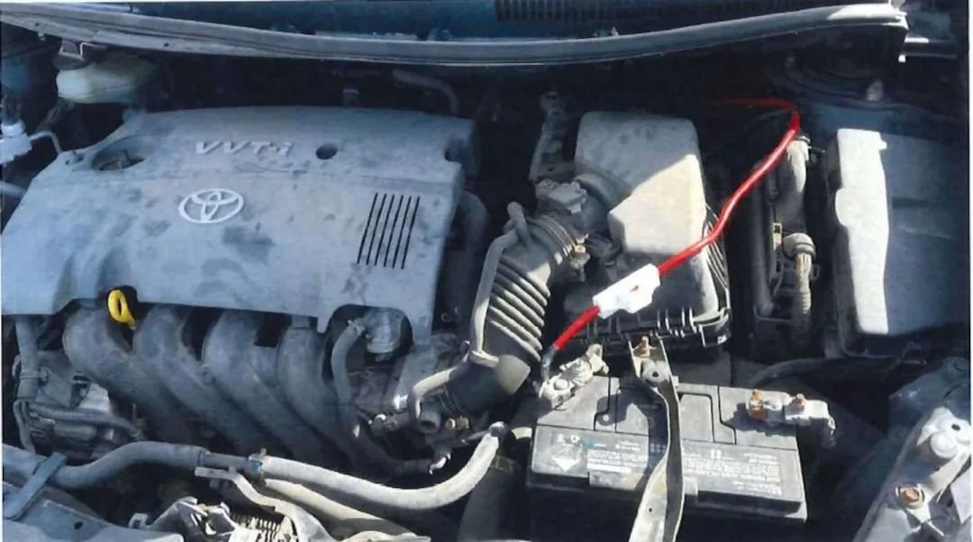 A search of Chenwei Zhang's car showed an SMS blaster to have operated out of the vehicle's boot, with the power supplied by the car battery. Photo / Police