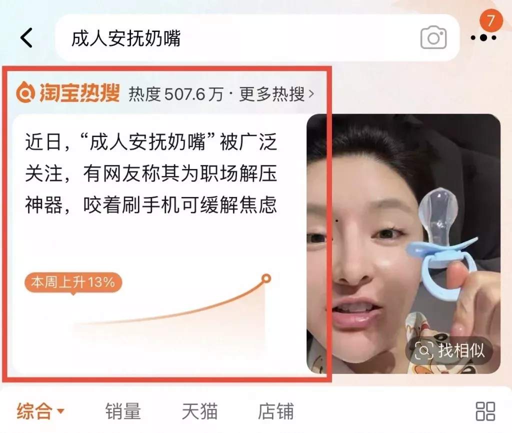 销量火爆登上热搜 成年人开始热衷安抚奶嘴解压？