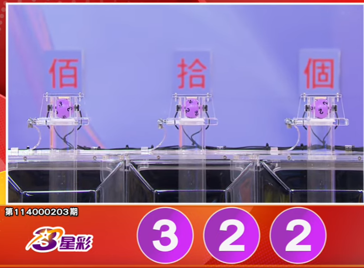 3星彩开奖号码。（撷取自三立iNEWS《全民i彩券》）