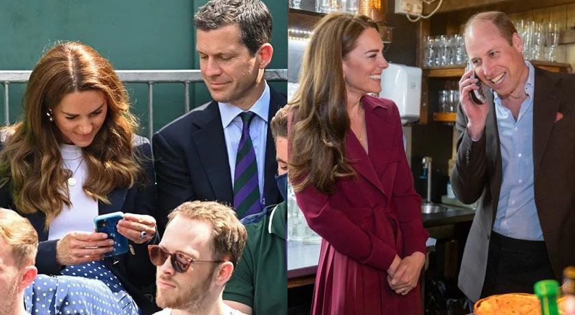 凱特和威廉過去都曾被拍到用手機。