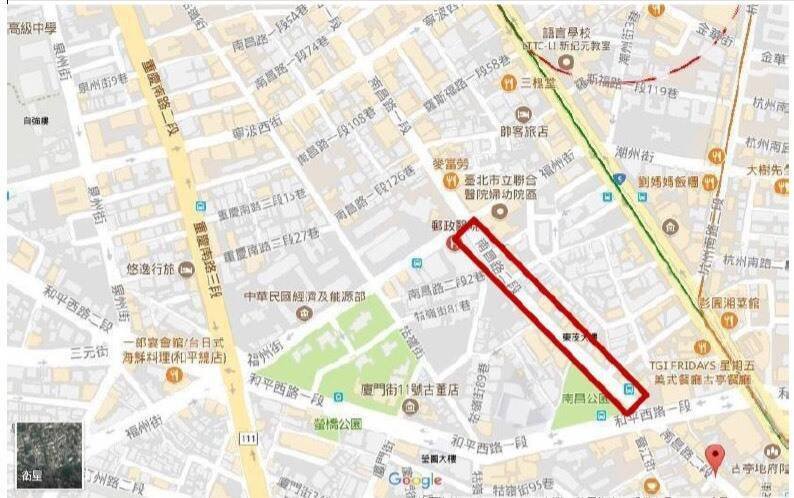 南昌路二段封闭路段。（记者刘庆侯翻摄）