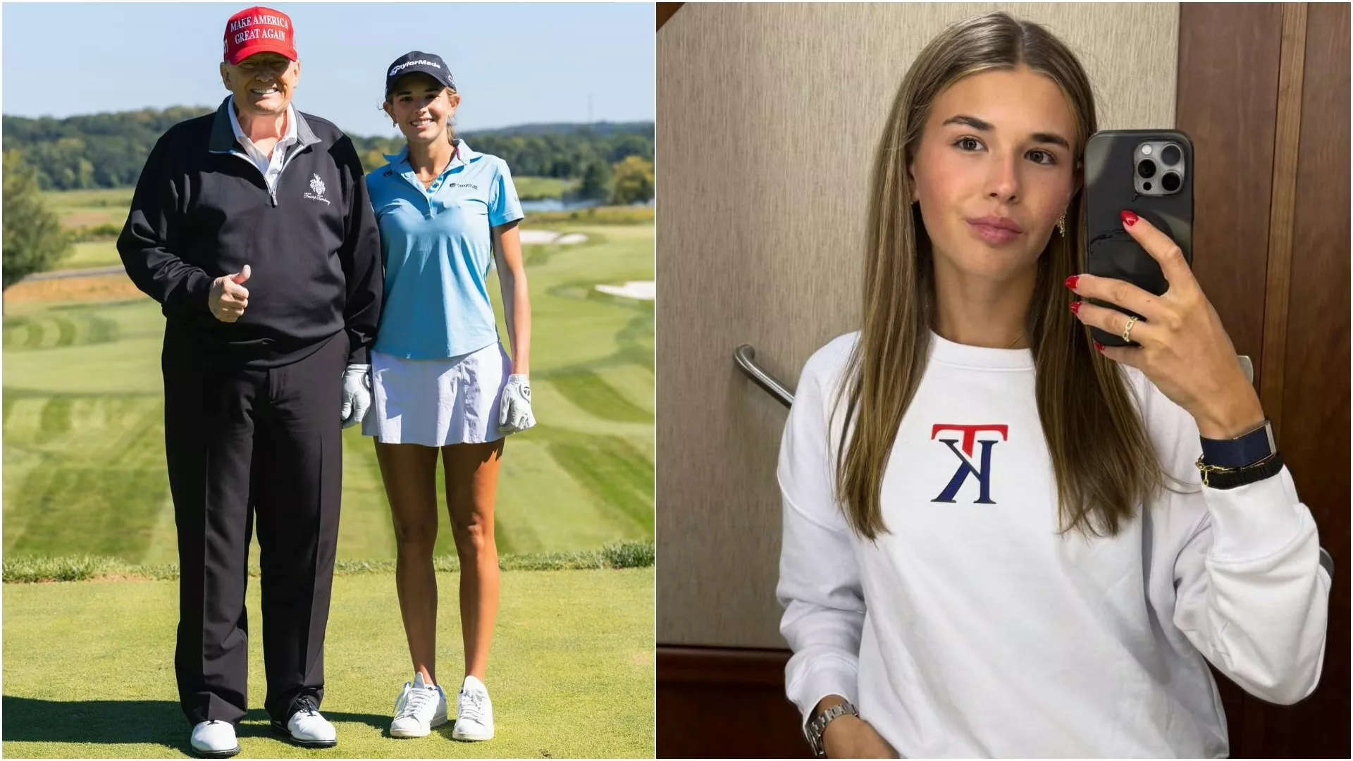 川普放下总统身份与孙女打高球 表示：我一定要赢