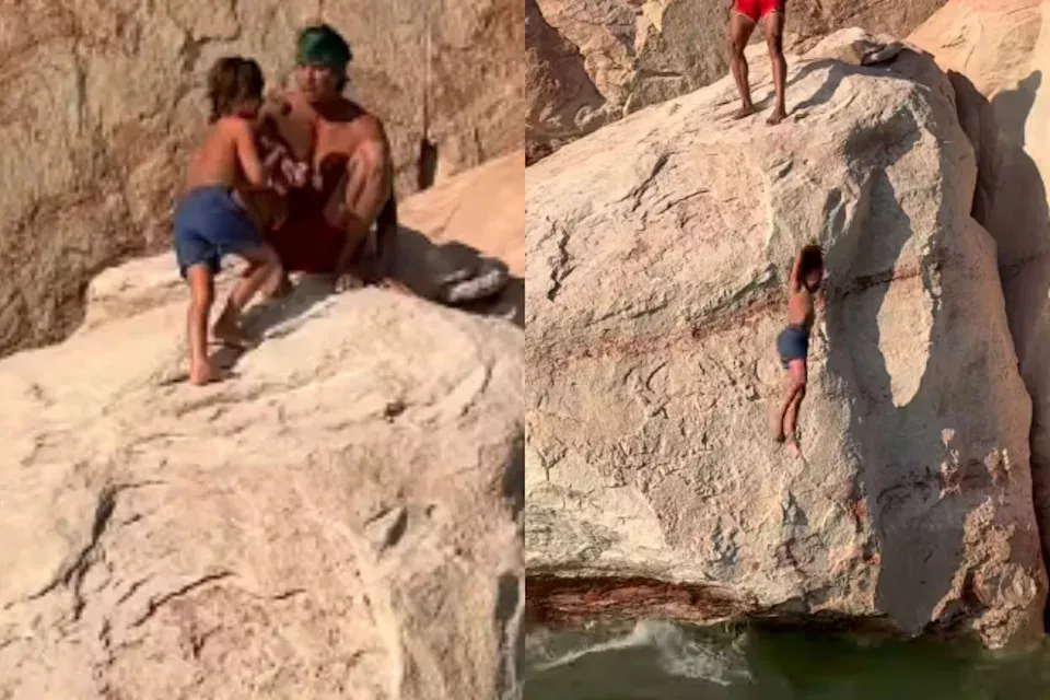 百万网红把7岁儿丢下悬崖惹议!他喊冤:对孩子充满爱与细心