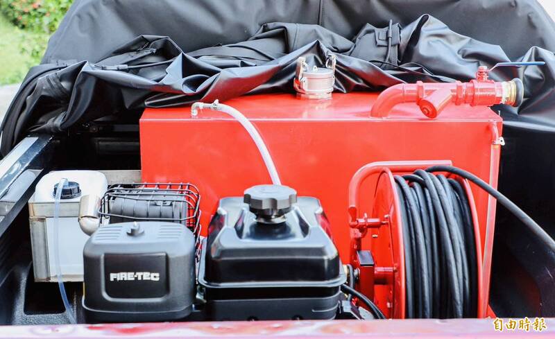 高压细水雾灭火系统。（记者蔡宗勋摄）