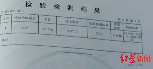 ▲“三牛鲜牛肉”店铺牛肉的检测报告