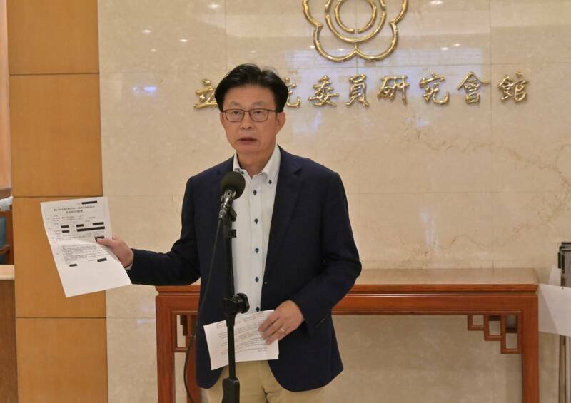 民进党立委郭国文今表示，他已派人至警局报案，告发国民党立委谢龙介违反《社维法》散布假消息制造恐慌。（图由郭国文办公室提供）