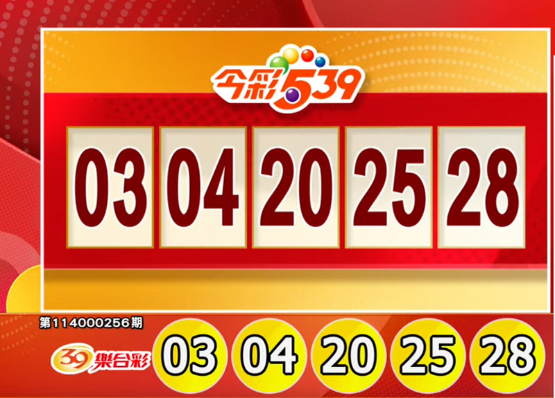 今彩539、39乐合彩开奖号码。（撷取自三立iNEWS《全民i彩券》）