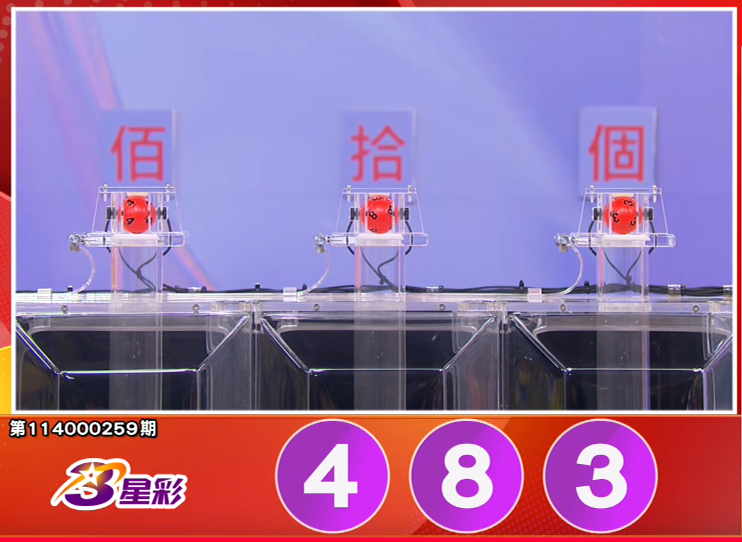 3星彩开奖号码。（撷取自三立iNEWS《全民i彩券》）