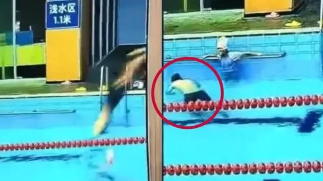 中国女孩泳池跳水惨死 趴水面16分钟无人理