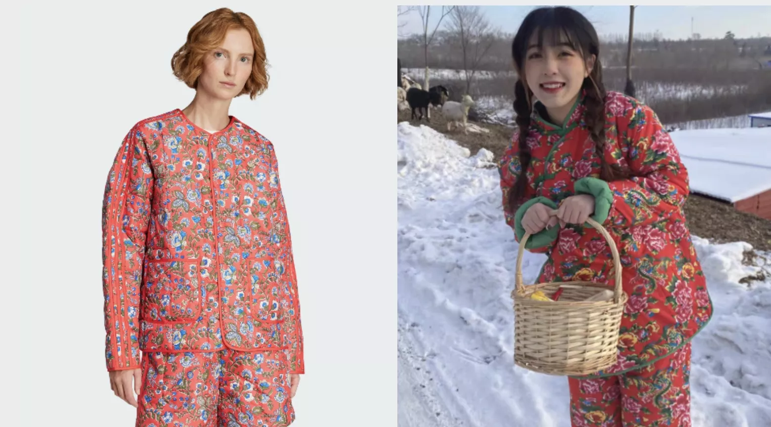 Adidas推出千元夹克被嘲?网民指似东北大花袄:我奶奶同款