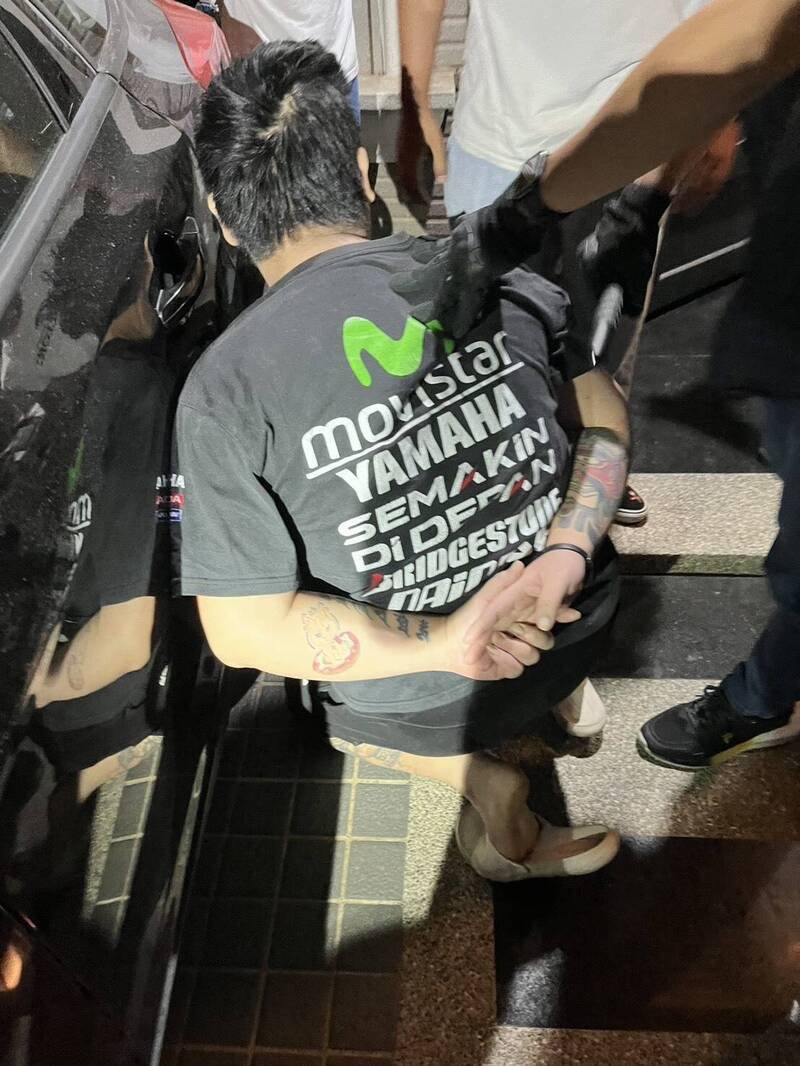 警方昨晚循线逮捕涉案洪嫌。（民众提供）