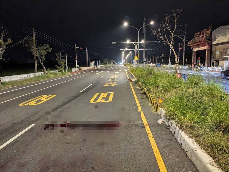 县道164线车祸现场。（警方提供）