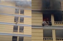 曼谷饭店窜火狂烧!房客慌逃阳台画面曝 53岁爸失足坠楼亡