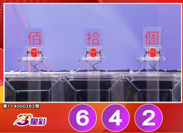 3星彩开奖号码。（撷取自三立iNEWS《全民i彩券》）