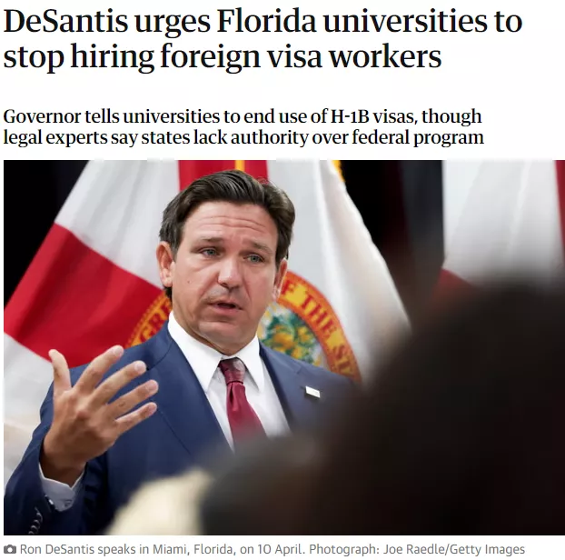 佛州叫停大学H-1B签证,全美移民圈哗然!