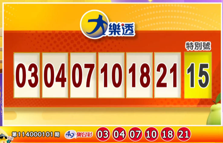 大乐透、49乐合彩开奖号码。（撷取自三立iNEWS《全民i彩券》）