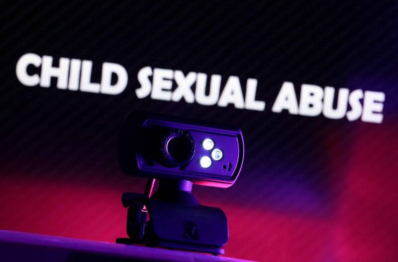 网路摄影机和儿童性剥削示意图。（路透档案照）