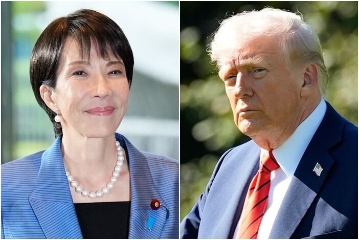 ▲▼ 美國總統川普與日本首相高市早苗。(圖/達志影像/美聯社)