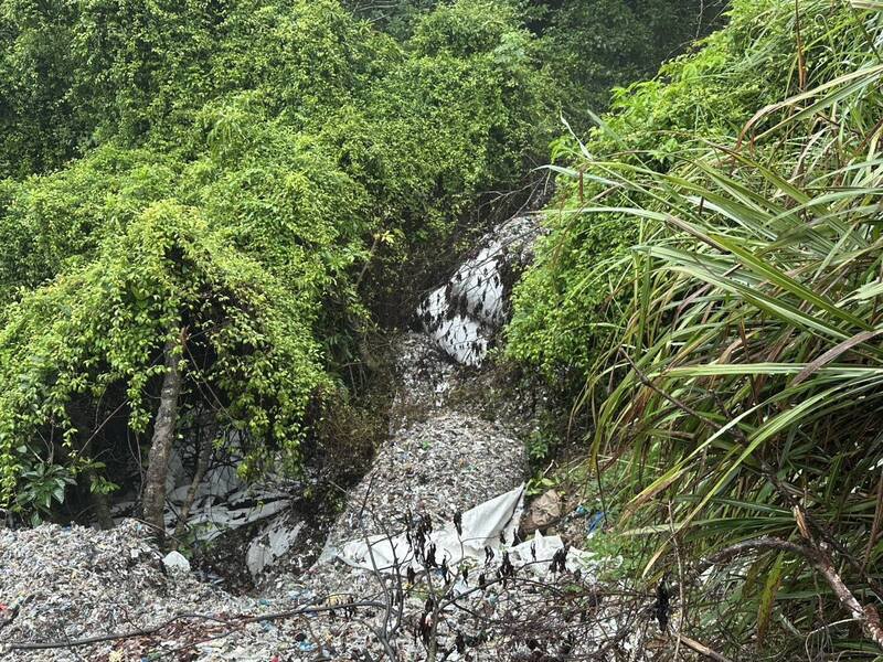 外界担心偷倒的废弃物含有毒成分造成污染。（图由读者提供）