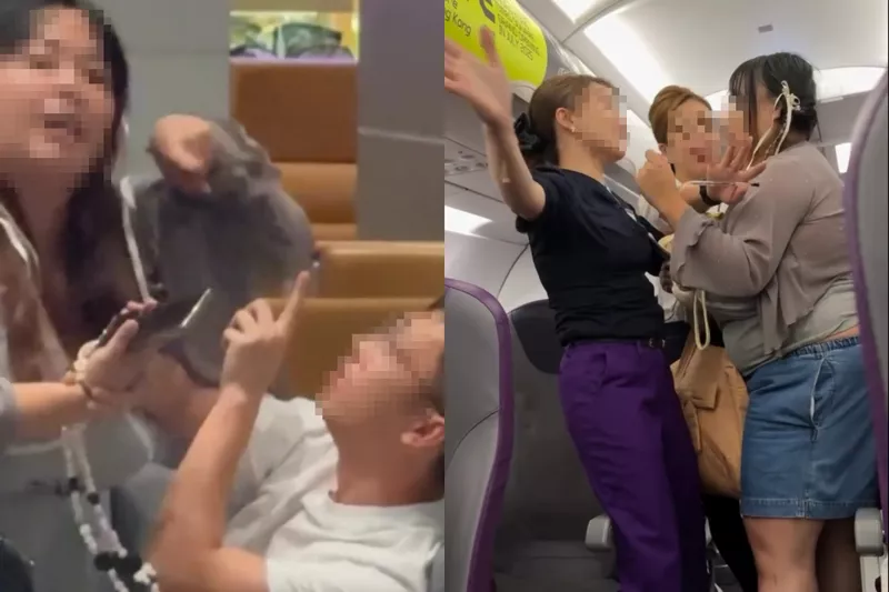 香港情侣大闹机场！男指女“劈腿” 女指男“叫鸡” 空姐遭推倒仍暖心安慰