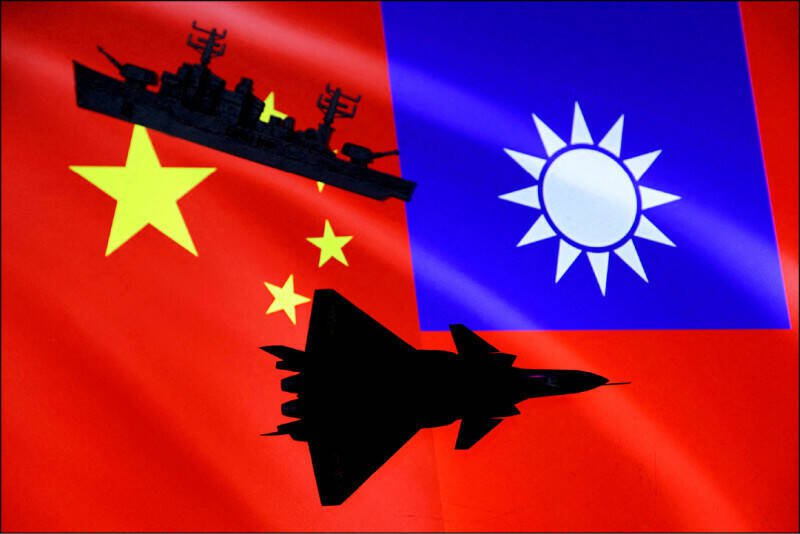 德媒引述西方情资警告，中国可能趁2026年美国期中选举后的动荡时机侵台。图为台海紧张情势示意图。（路透档案照）