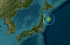 日本东北外海6.7强震 岩手县发布海啸警报