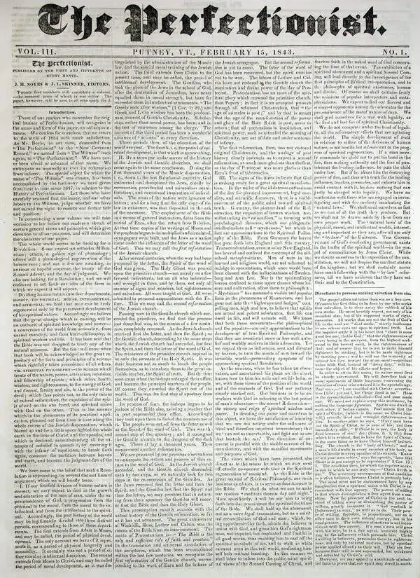 《完全主义者》第3卷第1期，诺伊斯编，