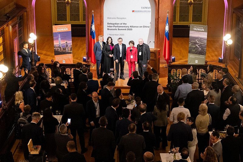 IPAC高峰会期间，台湾驻欧盟大使馆晚宴。 图：IPAC提供