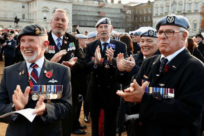 每年11月的第二个礼拜天为英国的国殇日，以此向一战阵亡的士兵致敬。（路透社）