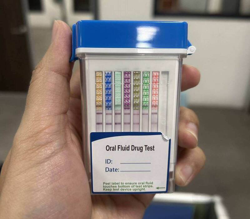 毒品唾液快筛试剂。（图由鹿港警方提供）