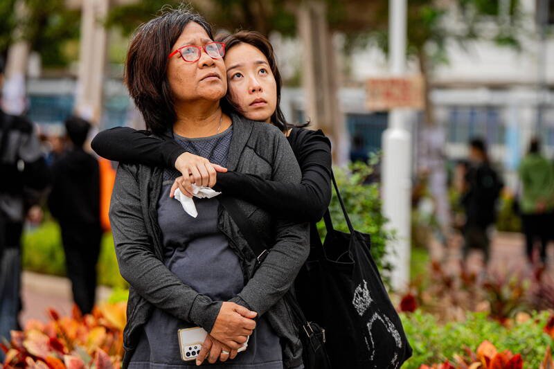 香港大埔宏福苑大火死难人数3日增至159人，另有31人失联。（欧新社）