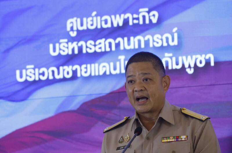 泰国国防部发言人苏拉桑。（欧新社）