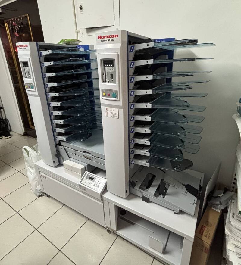 侯男购置影印机大肆盗版复制教学材料。（记者邱俊福翻摄）