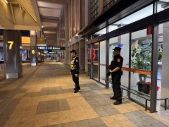 北捷连续攻击 松山机场派警驻航厦、捷运站出口